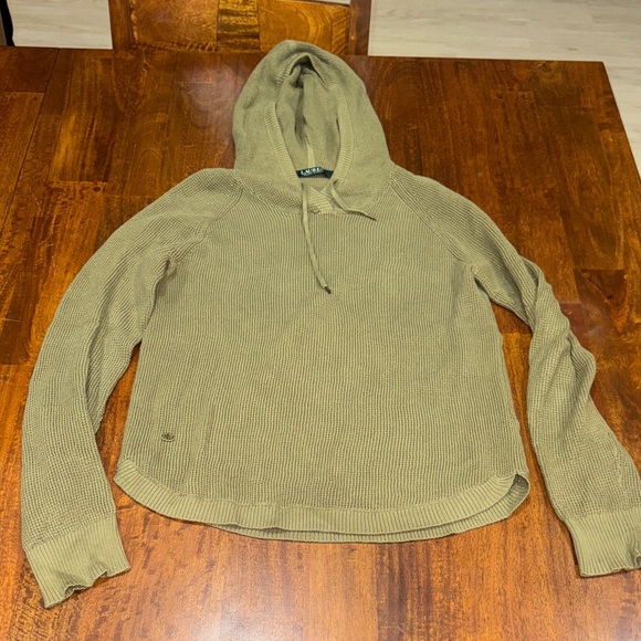 Ralph Lauren Dark Olive Green Hooded Sweater - Picture 1 of 8